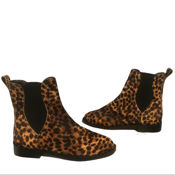 New REBECCA MINKOFF Leopard Print Calf Hair Sabeen Chelsea Boot - Picture 3 of 9